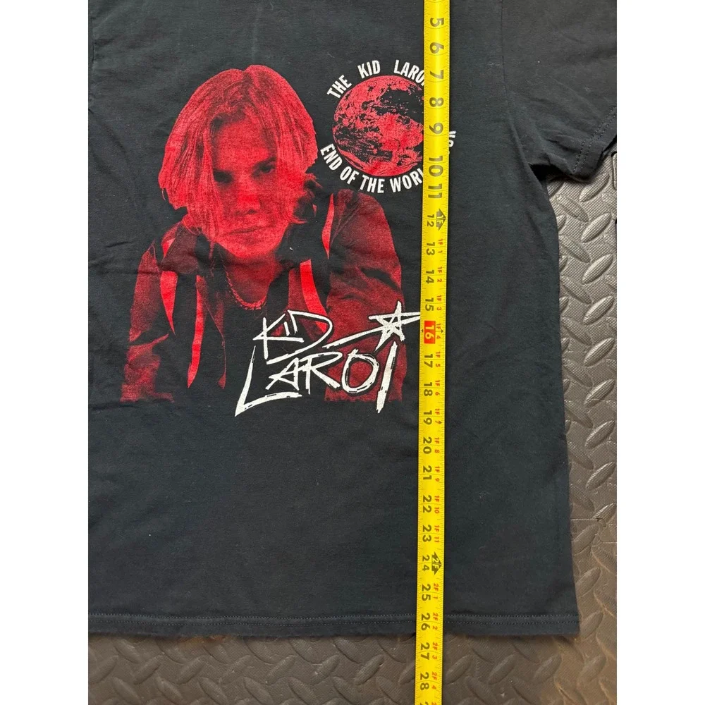 The Kid LAROI End Of The‎ World Tour 2022 T-Shirt Black Red Graphic Mens Medium